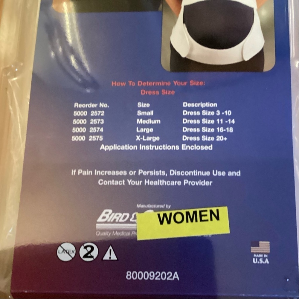 Bird & Cronin Maternity Mate Belly Support Belt, NEW Size Large Latex Free - Picture 3 of 8